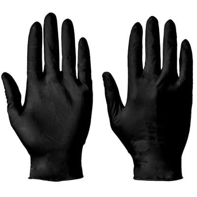Supertouch Powderfree Black Nitrile Gloves  - Medium