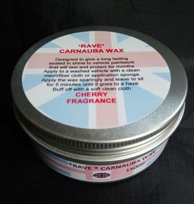 Valeters Pride Carnauba Wax 150ml For Ultimate Paintwork Protection Cherry Fragrance Free p&p