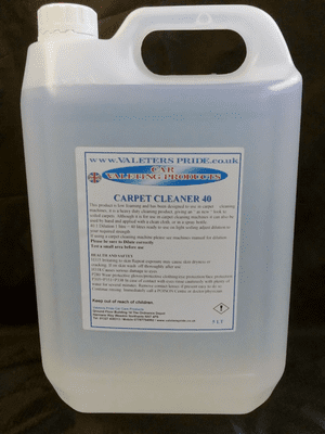 Valeters Pride Carpet cleaner a heavy duty 40:1 concentrated dilution rate