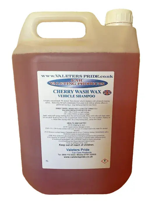 Valeters Pride Cherry Wash & Wax a non silicon, non caustic, Ph neutral vehicle shampoo