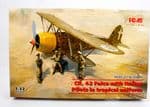 Fiat CR 42 Falco with Italian Pilots in Tropical Uniform
