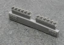 Supermarine Spitfire exhaust stacks - rounded (1/72nd)