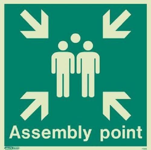 (AL4128) Jalite Aluminium External Assembly Point Sign