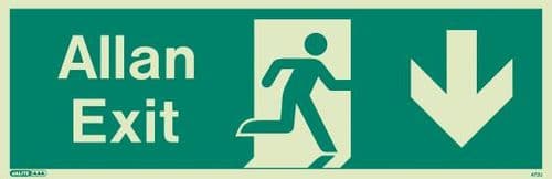 (472UR) Jalite Welsh Exit Sign Allan - Progress Down from Here