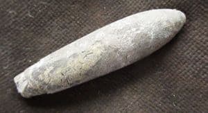 BULLET LIKE BELEMNITE FROM THE SPEETON CLAY, YORKSHIRE.