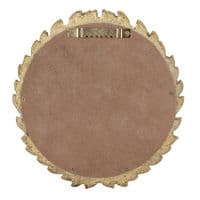 19cm Ornate Gold Convex Porthole Wall Mirror - Wall Art Decoration Gift