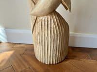 1m Huge Mother and Baby Playful Dolphins Hand Carved Wood Ornament