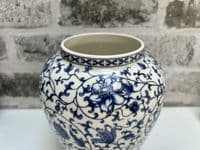 21cm Blue White Ceramic Ginger Jar w/ Lid Storage Ornament Vase Gift