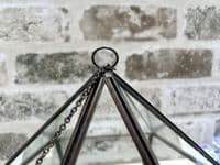 21cm Med Glass Terrarium Plant Holder Diamond Succulents Oddments Candle Display