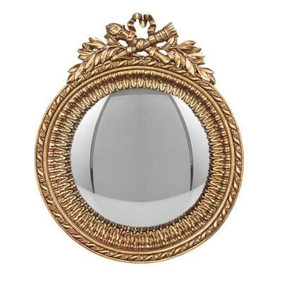 22cm Gold Reeded Scalloped Convex Wall Mirror Wall Art