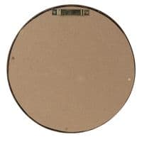 23cm Mottled Black & Gold Convex Wall Mirror - Porthole Bubble Design