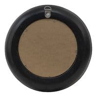 23cm Silver & Black Convex Port Hole Fisheye Wall Mirror - Distressed Finish