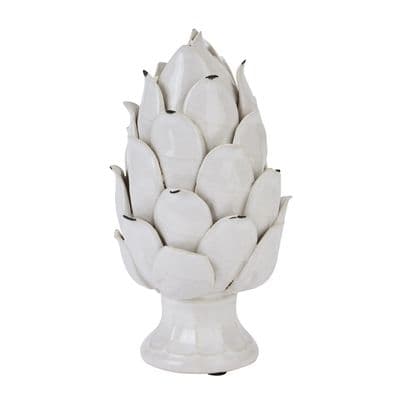 24cm Cream Ivory Artichoke Table Decoration Ornament Shelf Sitter - Shabby Chic