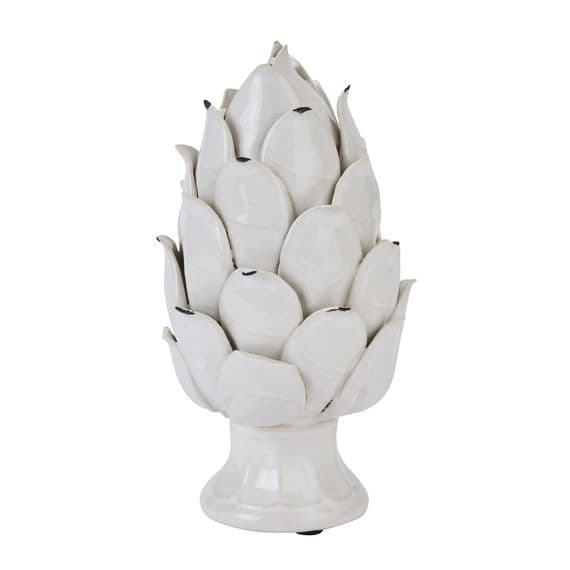 24cm Cream Ivory Artichoke Table Decoration Ornament Shelf Sitter - Shabby Chic