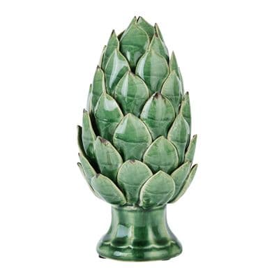 24cm Green Ivory Artichoke Table Decoration Ornament Shelf Sitter - Shabby Chic