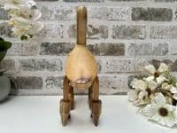 25cm Pair Cute Duck Lovers Heart Bamboo Wood Wooden Ornament Figurine