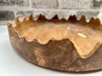 28cm Fruit Nuts Bowl Serving Dish Driftwood Wooden Teak Root Wavy Edge Design