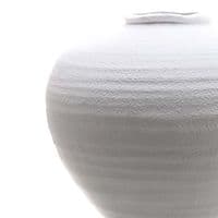 28cm Matt White Ceramic Vase Flower Pot Holder - Scandi Style Chic