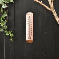 30cm Copper Plated Garden Wall Thermometer Temperature Gauge