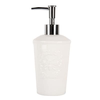 325ml Liquid Soap Dispenser - Bee Design White Ceramic Bathroom Accessory