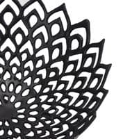 32cm Black Cast Iron Bowl - Lattice Filigree Design - Fruit Oddments