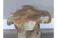 32cm Wood Teak Root Occasional Coffee Table Plant Stand