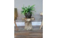 32cm Wood Teak Root Occasional Coffee Table Plant Stand