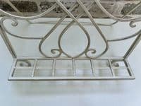 34cm White Distressed Recipe Cook Book Holder Freestanding Metal