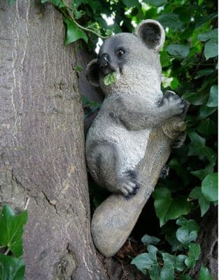 37cm Tree Hanging Koala On Branch Animal Garden Ornament Statue Sculpture Gift