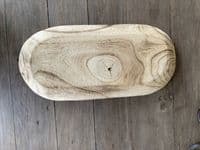 39cm Wooden Oval Bowl Serving Dish for Fruit Sweets Nuts Accessories Pot Pourri