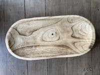 39cm Wooden Oval Bowl Serving Dish for Fruit Sweets Nuts Accessories Pot Pourri