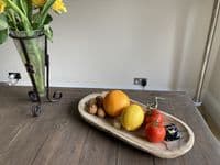 39cm Wooden Oval Bowl Serving Dish for Fruit Sweets Nuts Accessories Pot Pourri