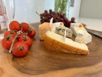 40cm Tree Slice Wooden Chopping Board Cheese Charcuterie Display Teak