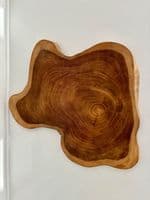 40cm Tree Slice Wooden Chopping Board Cheese Charcuterie Display Teak