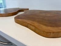40cm Tree Slice Wooden Chopping Board Cheese Charcuterie Display Teak