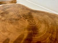 40cm Tree Slice Wooden Chopping Board Cheese Charcuterie Display Teak