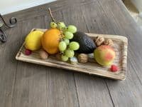 40cm Wood Rectangular Bowl Serving Dish Fruit Sweets Nuts Accessories Pot Pourri