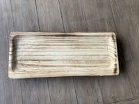 40cm Wood Rectangular Bowl Serving Dish Fruit Sweets Nuts Accessories Pot Pourri