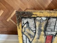 42cm Table - Wooden Hand Carved and Painted Indonesian Elephant Occasional Chest