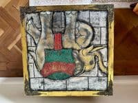 42cm Table - Wooden Hand Carved and Painted Indonesian Elephant Occasional Chest