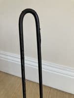 43cm Natural & Gold Plant Stand Occasional Side Table - Handmade in Wood & Metal