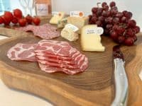 45cm Charcuterie Cheese Board Teak Wooden Fruit Bowl Display Gift
