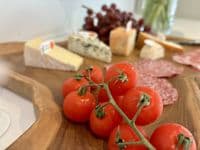45cm Charcuterie Cheese Board Teak Wooden Fruit Bowl Display Gift
