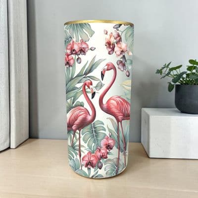 45cm Flamingo Pink Umbrella Stand - Ceramic Walking Stick Holder Storage