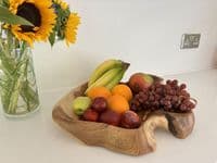 45cm Huge Heavy Charcuterie Platter Cheese Board Wooden Fruit Bowl