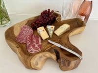 45cm Huge Heavy Charcuterie Platter Cheese Board Wooden Fruit Bowl