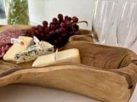 45cm Huge Heavy Charcuterie Platter Cheese Board Wooden Fruit Bowl