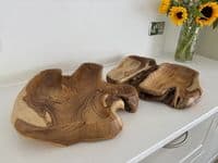 45cm Huge Heavy Charcuterie Platter Cheese Board Wooden Fruit Bowl
