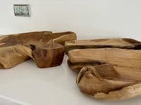 45cm Huge Heavy Charcuterie Platter Cheese Board Wooden Fruit Bowl