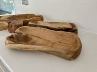 45cm Huge Heavy Charcuterie Platter Cheese Board Wooden Fruit Bowl